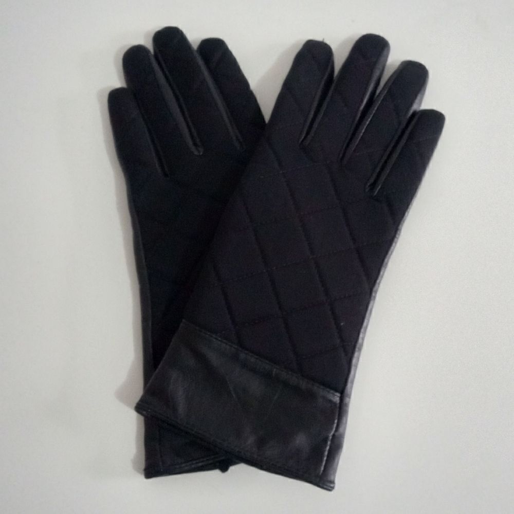 $18 or This item is FREE ~ Black Quilted Leather Gloves